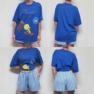 VINTAGE 80s Jerzees Warner Tweety Sylvester Set